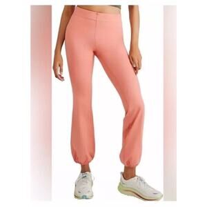 NWT Free People Let’s Bounce Pants Peach Pink Size XS Soft Jogger Zip Pocket